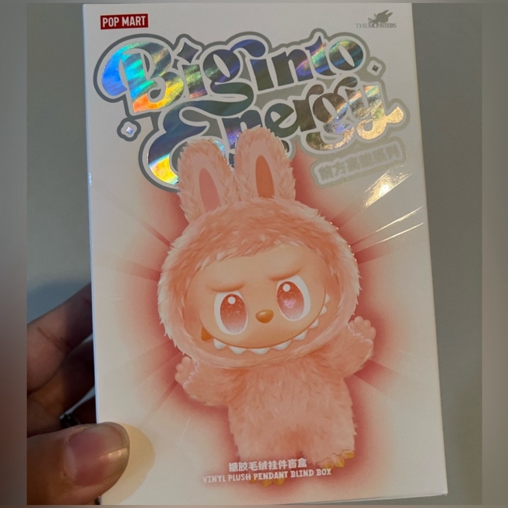 Official Popmart Big Into Energy Blind Box Labubu Plush - Love